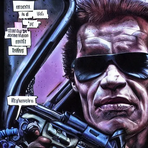 Prompt: psionic Arnold Schwarzenegger, post-apocalyptic, mad max style, Total Recall style