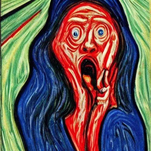 Image similar to munch's the scream featuring macaulay culkin from home alone