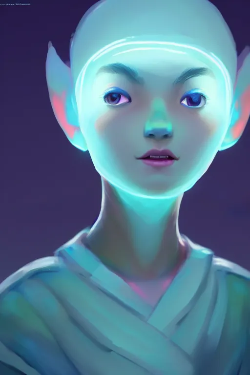 Image similar to super cute Bioluminescent prince character concept, soft light, soft mood, realistic body features and face, illustration, painting oil on canvas by Elena Zhurikhina and Goro Fujita and Charlie Bowater, octane render trending on artstation, 4k, 8k, HD