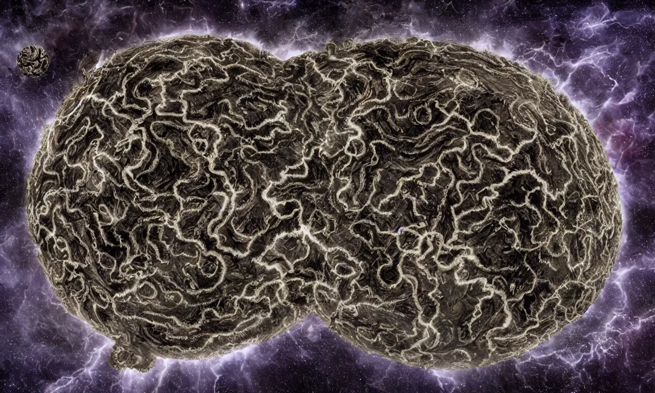 Image similar to photo azathoth consuming the earth, long distance shot from space, cinematic