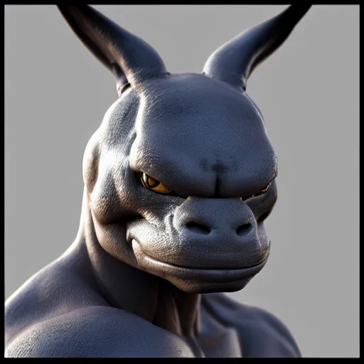 Prompt: photography of a realistic machoke animal, ultra detailed, 8 k, cinematic lighting, natural background, trending on artstation, pokemon