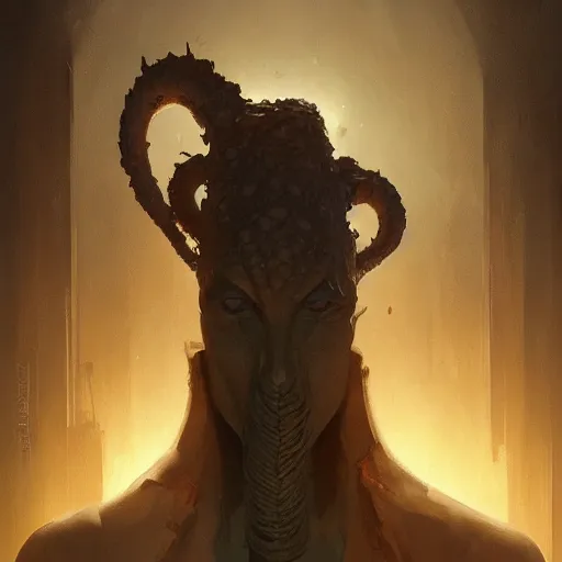 Image similar to nyarlathotep, dramatic light, painted by stanley lau, painted by greg rutkowski, painted by stanley artgerm, digital art, trending on artstation