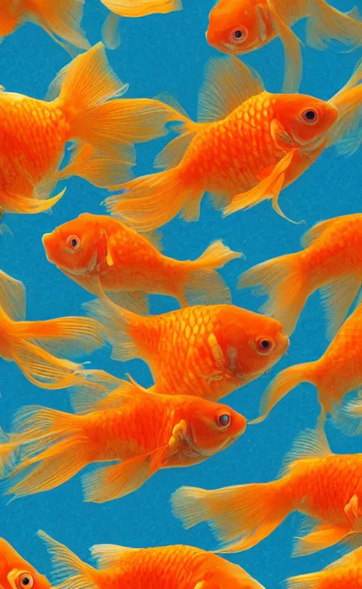 Prompt: goldfish wallpaper