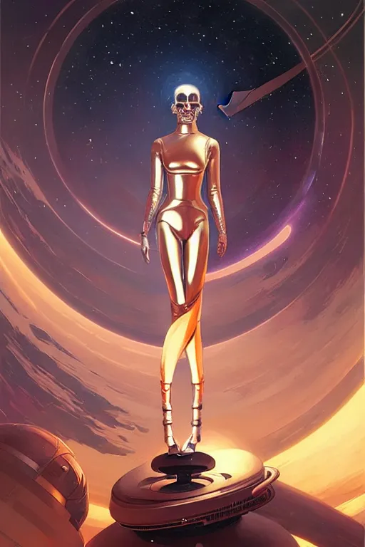 Image similar to space, buddhism, 🍆🌈💀 futurism, painting by greg rutkowski, j. c. leyendecker, artgerm