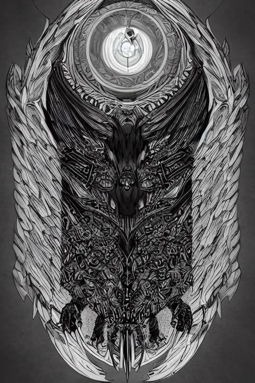 Prompt: evil owl monster, symmetrical, highly detailed, digital art, sharp focus, trending on art station