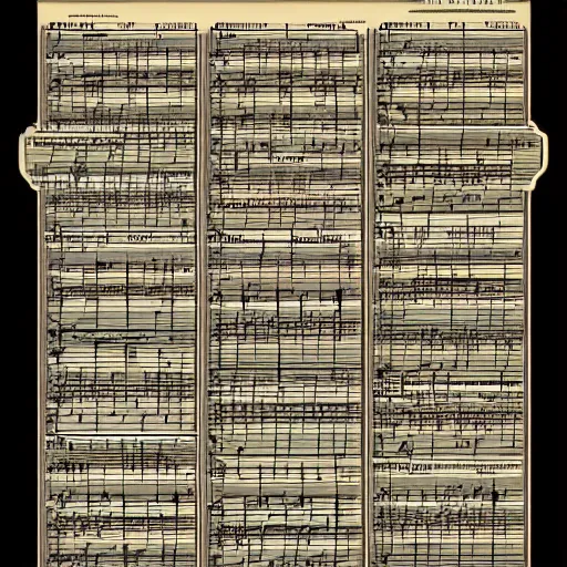 Prompt: hyperdetailed music sheets