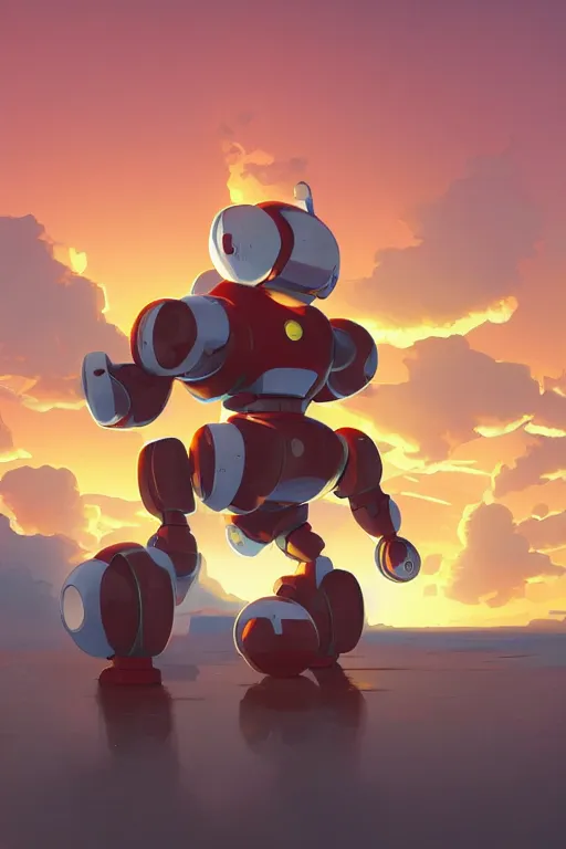 Image similar to metabots medabots medarotto medarot robot minimalist comics, behance hd by jesper ejsing, by rhads, makoto shinkai and lois van baarle, ilya kuvshinov, rossdraws global illumination ray tracing hdr radiating a glowing aura