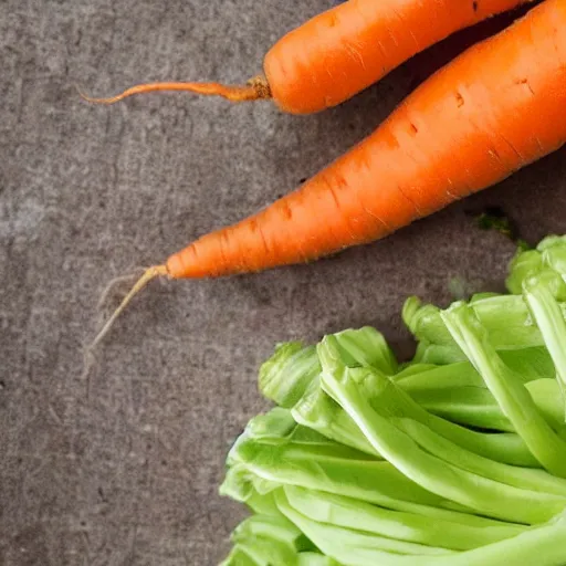 Prompt: a carrot that’s grown like a Sumo wrestler