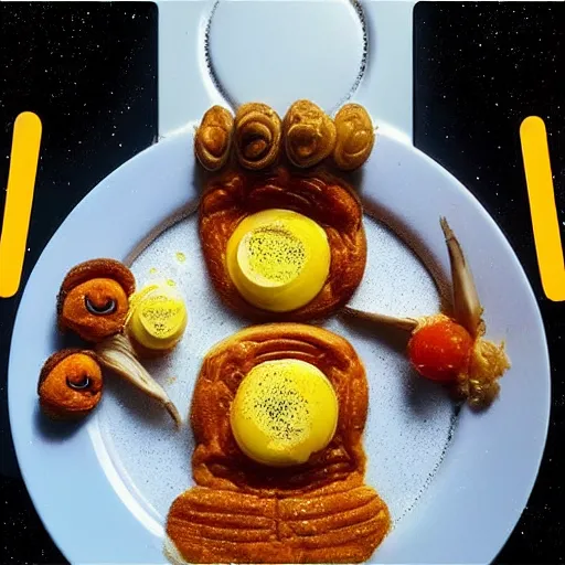 Image similar to alien breakfast on Uranus, Instagram photo