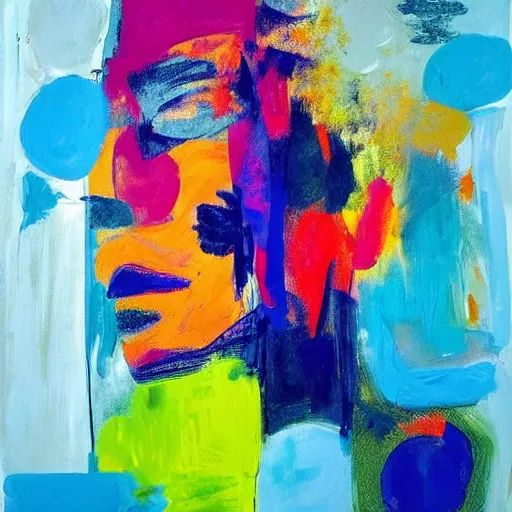 Prompt: abstract expressionism portrait bright colors