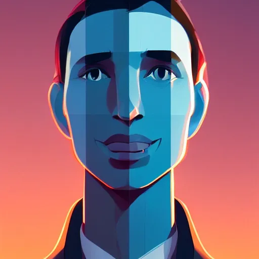 Image similar to face icon stylized minimalist casablanca, loftis, cory behance hd by jesper ejsing, by rhads, makoto shinkai and lois van baarle, ilya kuvshinov, rossdraws global illumination