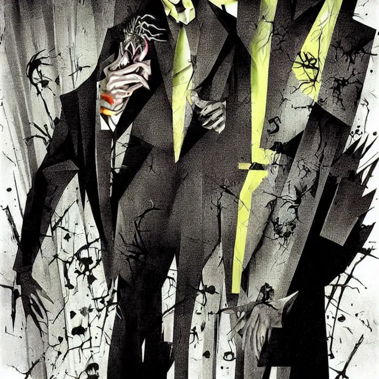 Image similar to Michael Keaton Beetlejuice by Dave McKean