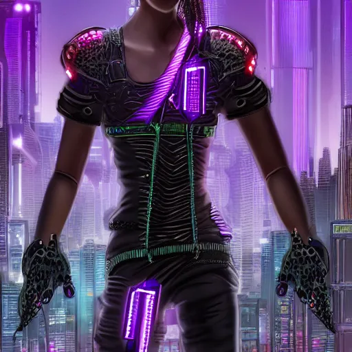 Image similar to cyberpunk purplealligator profile picture