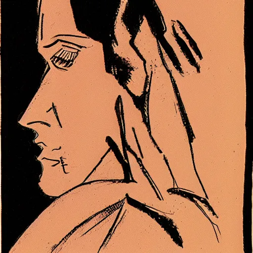 Image similar to a character drawn by David Mazzucchelli, portrait