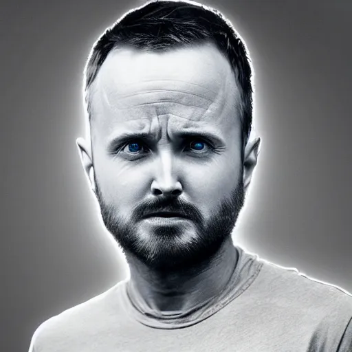 Prompt: Aaron Paul extraterrestrial aliens, photo realism, realistic, 8k, artstation, cg soceity, national geographic, award-winning photgraphy, bad breaks and breaking badly, galactic modifier