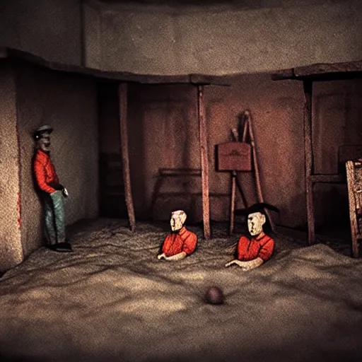 Image similar to life in the soviet gulag claymation by jan svankmejer, hyperrealistic, aesthetic, masterpiece