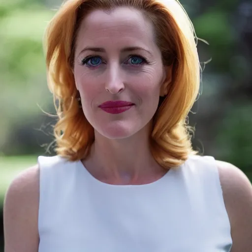 Image similar to photo of gillian anderson by jesse brew