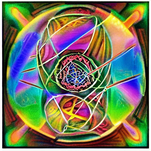 Image similar to thoth trapped inside dmt molecule