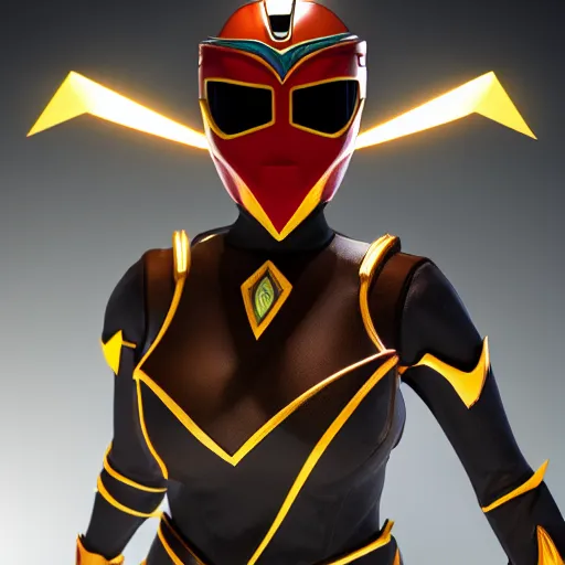Prompt: professional photo earth woman power ranger!!! studio lighting, very detailed, unreal engine, canon photo!!!!, professional lighting, good composition, rule of thirds, winning award photo, real, earth woman power ranger, brown, color of mud