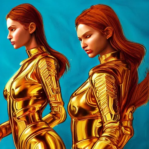 Prompt: golden angels in front of man, vibrant color scheme, intricately detailed, in the style of realism, cinematic, artstation,