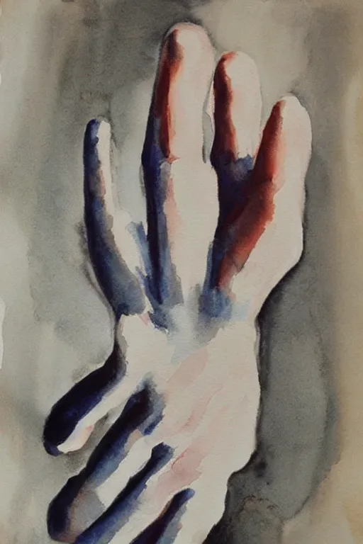 Image similar to watercolor hand by marlene dumas