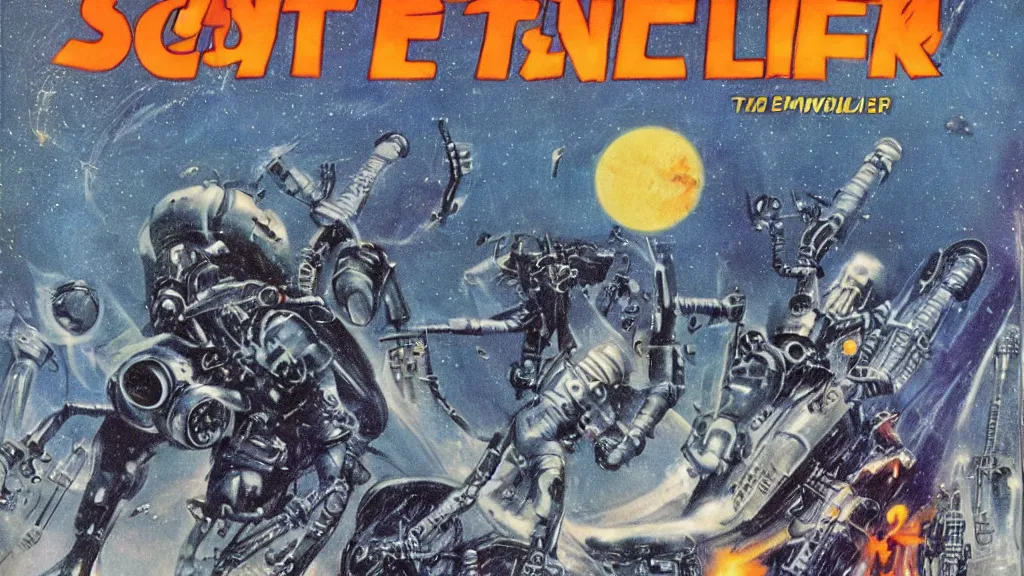 Image similar to sci fi book cover from the 1970's by Ed Emshwiller