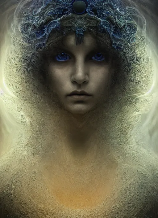 Prompt: Her huge ominous glowing blue eyes staring into my soul , perfect eyes, intricate stunning highly detailed, agostino arrivabene, Tomasz strzalkowski, twisted dark lucid dream, 8k portrait render, raven angel wings, swirling thick smoke , beautiful lighting, dark fantasy art, cgsociety