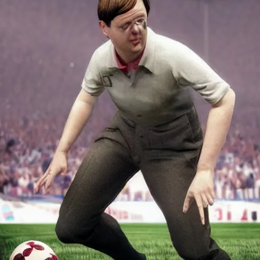 Prompt: Sweaty David Mitchell as Mark Corrigan in Fifa 22