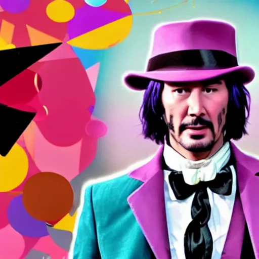 Prompt: Keanu reeves as Willy Wonka 4K quality super realistic