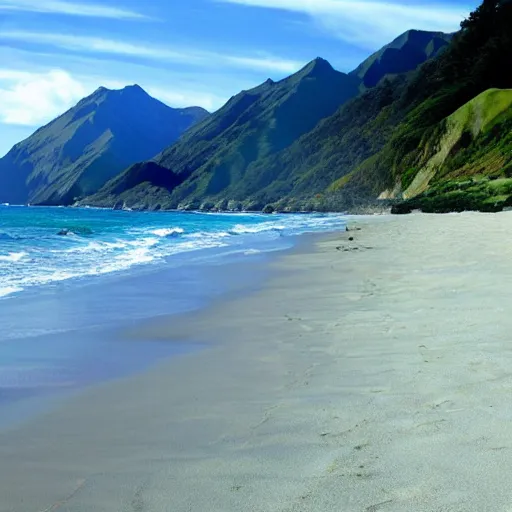 Image similar to Beautiful beach landscape from Lord of the rings New Zealand amazing