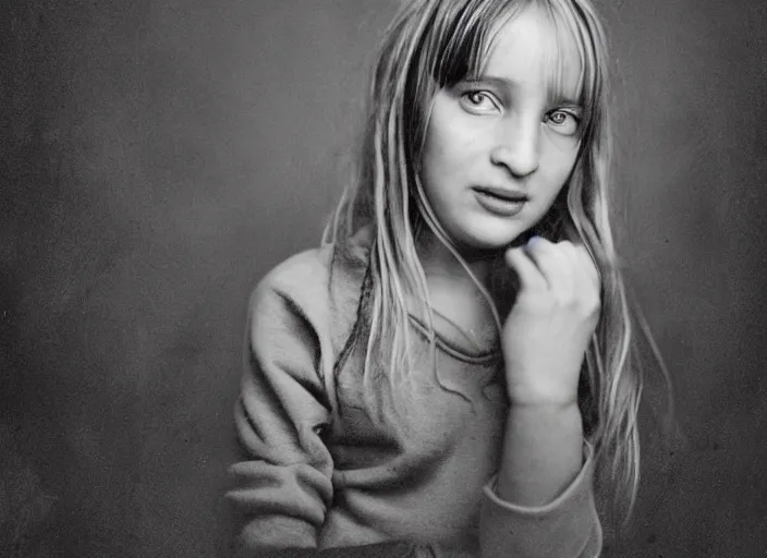 Image similar to professional fine detailed photo portrait of young uma thurman from makhachkala, dagestan. kid uma thurman in the postsoviet suburbia, iphone photo, instagram