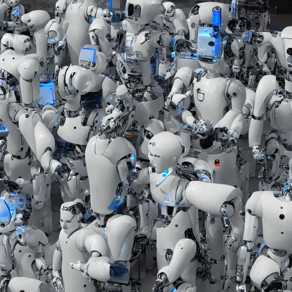 Image similar to robots doing human jobs