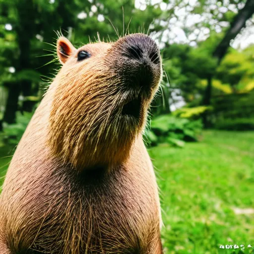 Image similar to photo of a capybara eating a nvidia gtx 1 9 9 0 graphic card, eos - 1 d, f / 1. 4, iso 2 0 0, 1 / 1 6 0 s, 8 k, raw, unedited, symmetrical balance, in - frame, award - winning