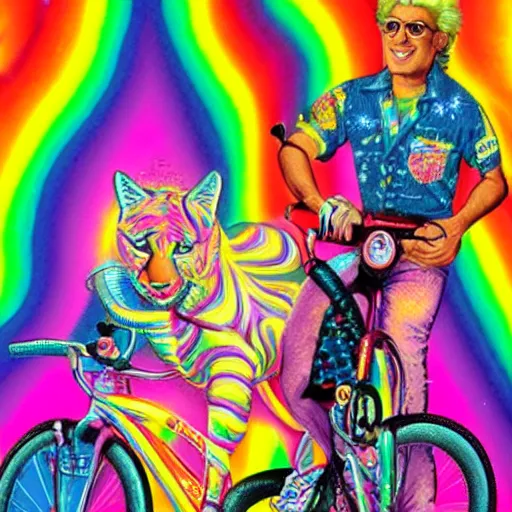 Prompt: Lisa Frank and Ken Kelly