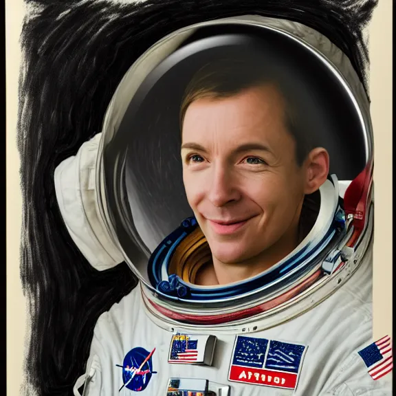 Prompt: portrait of an astronaut, 40° z-axis