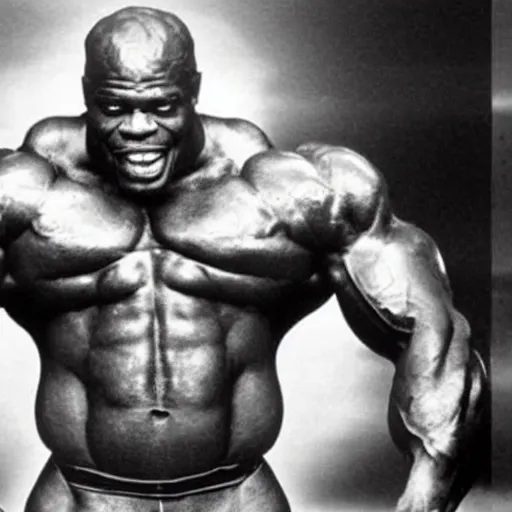 Prompt: king kong with ronnie coleman's physique