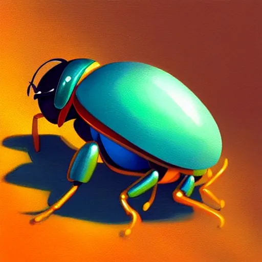 Image similar to goro fujita ilustration a beautiful shiny beetle by goro fujita, painting by goro fujita, sharp focus, highly detailed, artstation