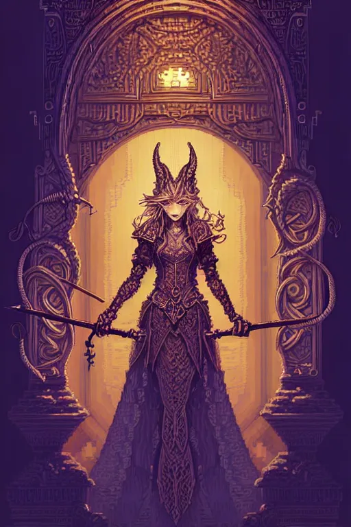 Image similar to freya, beautiful detailed pixelart by albertov, intricate details, beautiful, dithered gradients, volumetric lighting, cgsociety, artstation, smooth, sharp focus, 2 d illustration, amazing art by dan mumford, concept art, old school computer game graphics, fantasy, intricate, elegant, highly detailed, crpg, d & d, pixel art