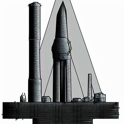 Prompt: Orthanc of the Solar Punk Earth, orthographic,2d ,flat