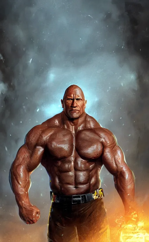 Image similar to dwayne johnson as the president, dynamic lighting, photorealistic fantasy concept art, trending on art station, stunning visuals, creative, cinematic, ultra detailed