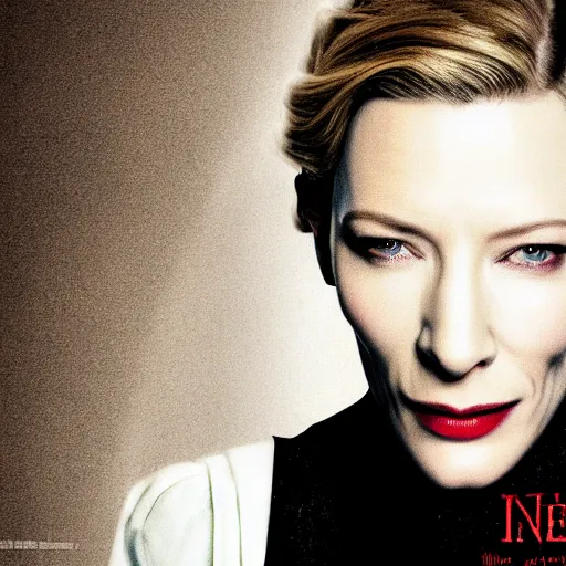 Image similar to cate blanchett , neo gothic, movie poster,