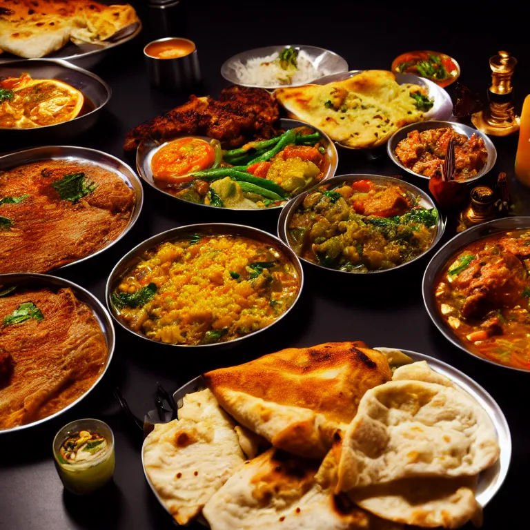 Prompt: close - up focused dslr photograph of an somalian dinner, 8 k, high detail, volumetric lighting, hyperrealism, aesthetically pleasing, studio lighting, trending