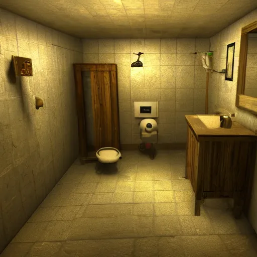 Prompt: the potatoes are invading putin bathroom, potatoes atttack putin's bathroom, realistic, hdr, clear image, hdd, dynamic lighting, rtx on,