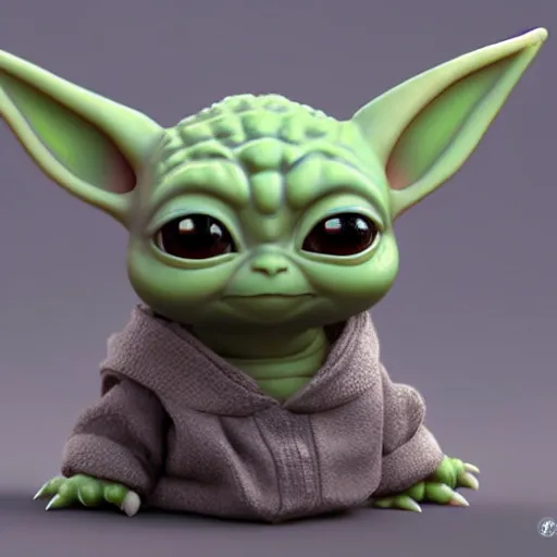 Prompt: a baby Yoda pokemon, hyper realistic, photoreal render, octane render, trending on artstation