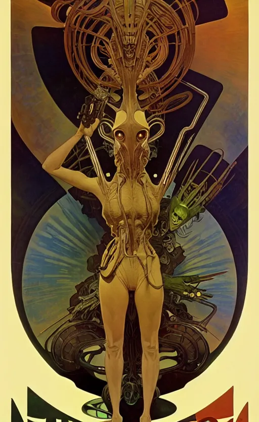 Image similar to exquisite imaginative alien creature poster art, movie art, by lucusfilm, weta studio, alphonso mucha, james jean, frank frazetta, 8 k, denoised, sharp, crisp, high quality