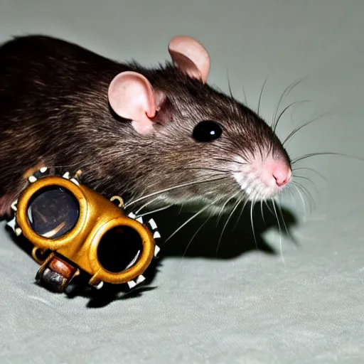 Image similar to a rat with steampunk googles, from Kenshin