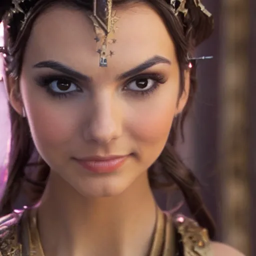 Image similar to victoria justice with big chest as princess padme in star wars, 8k resolution, full HD, cinematic lighting, award winning, anatomically correct
