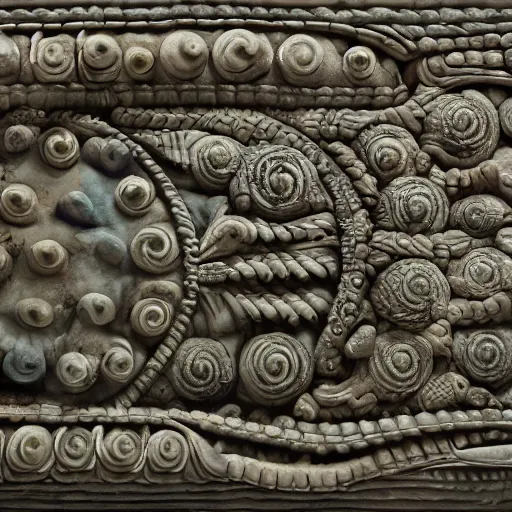 Image similar to sincarnation of greed, reef sarcophagus detailed, intricate, aesthetic, artistic, 8 k resolution