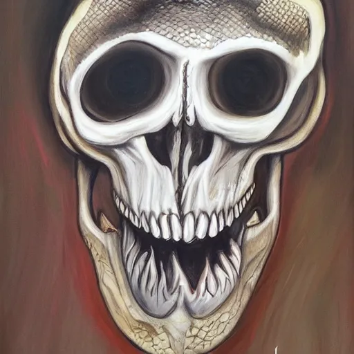 Image similar to snake skull panting