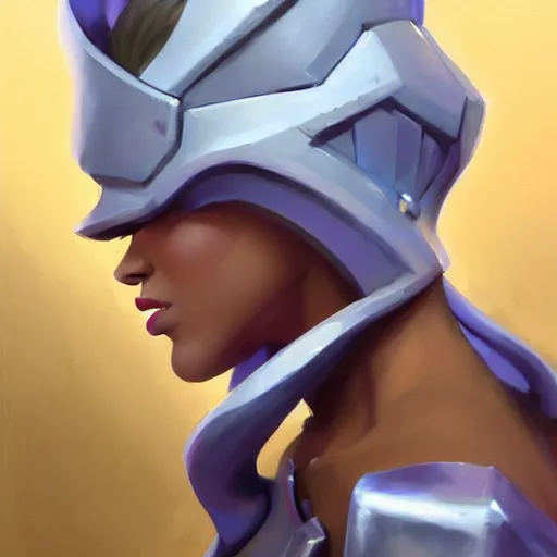 Image similar to greg manchess portrait painting of partially armored cube queen from fortnite as overwatch character, medium shot, asymmetrical, profile picture, organic painting, sunny day, matte painting, bold shapes, hard edges, street art, trending on artstation, by huang guangjian, gil elvgren, ruan jia, greg rutkowski, gaston bussiere